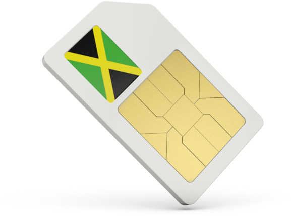 Jamaican Flag S I M Card PNG Image