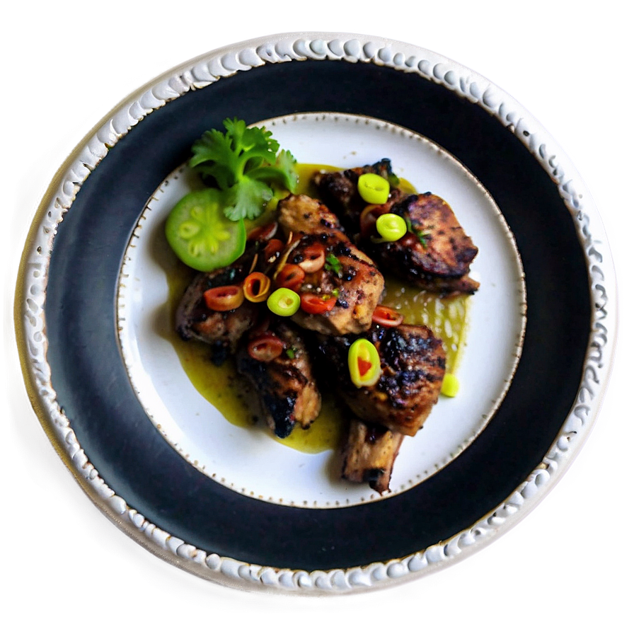 Jamaican Jerk Chicken Dish Png 06112024 PNG Image