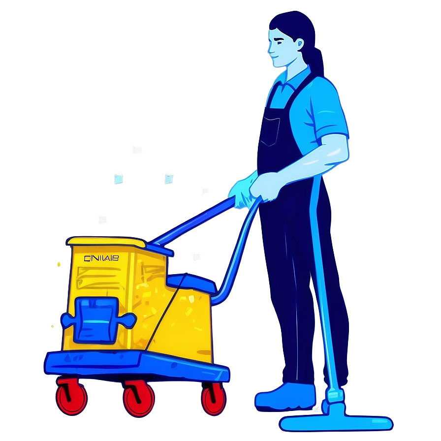 Janitor Cleaning Office Png Aak65 PNG Image