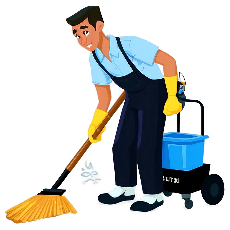 Janitor In Action Png Ttc PNG Image