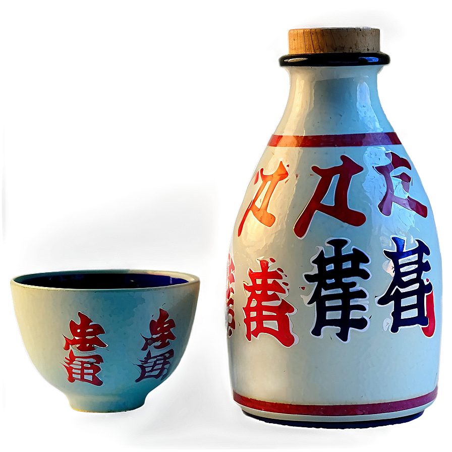 Japan Sake Bottle And Cup Png 06112024 PNG Image