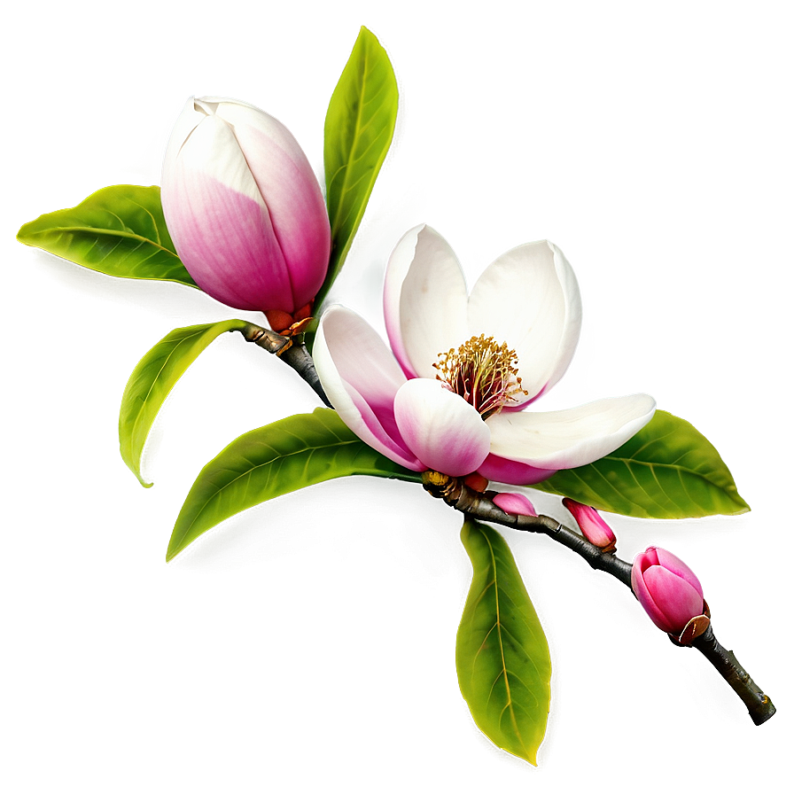 Japanese Magnolia Branch Png Rdc2 PNG Image