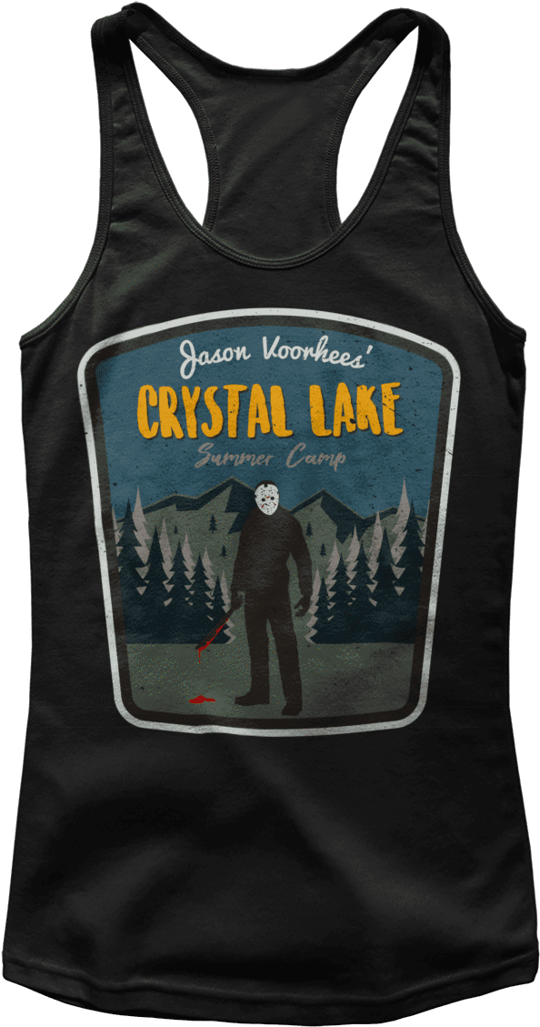 Jason Voorhees Crystal Lake Summer Camp Tank Top PNG Image