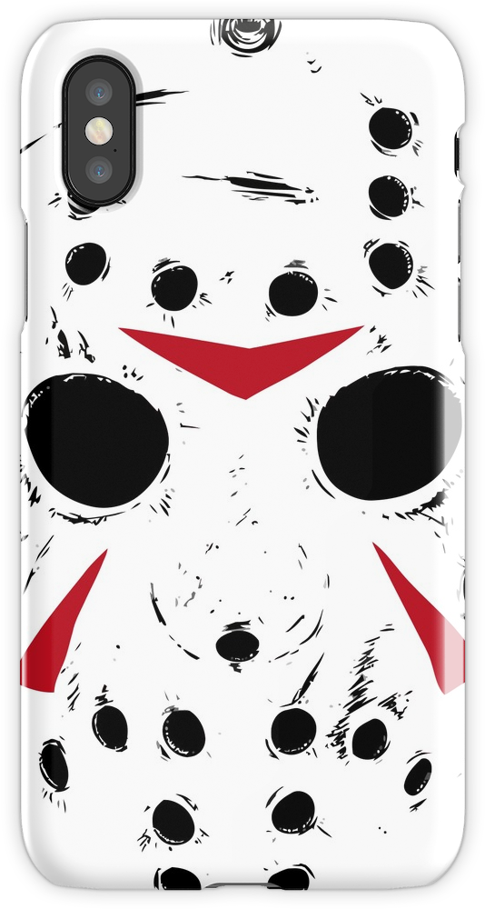 Jason Voorhees Mask Phone Case Design PNG Image