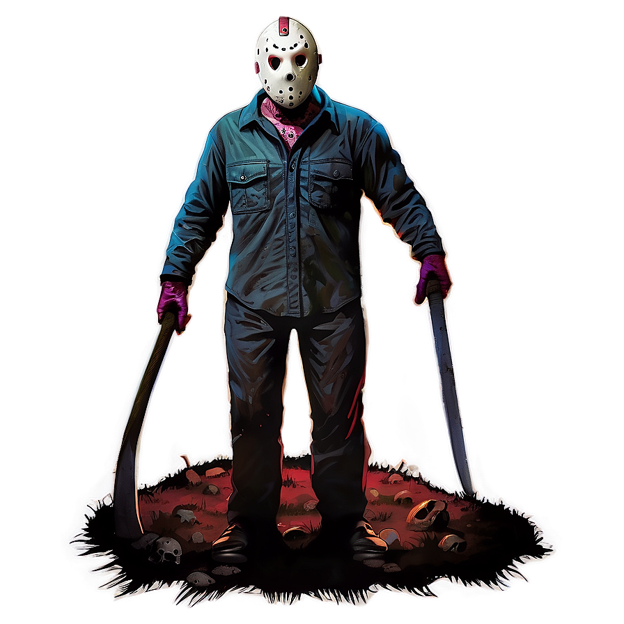 Jason Voorhees Rising From Grave Png Frg PNG Image