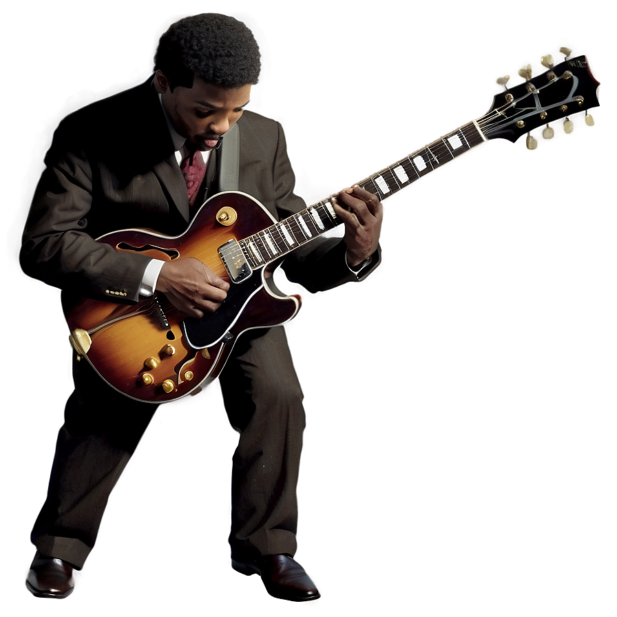 Jazz Guitar Player Png Cst PNG Image