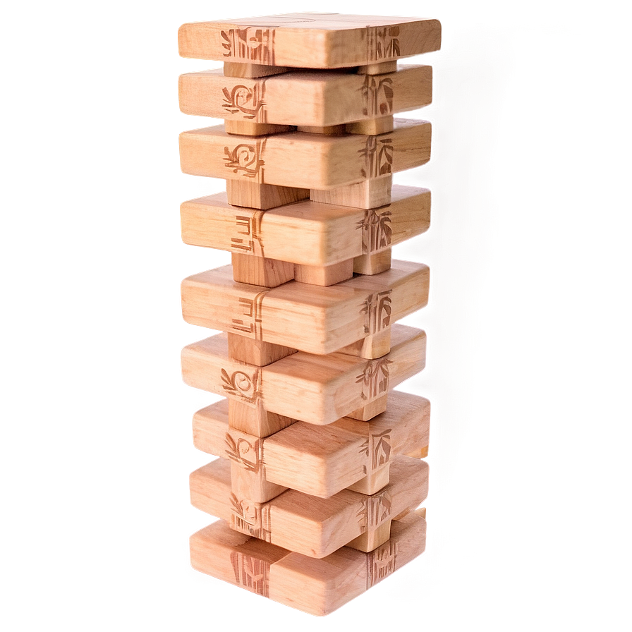 Jenga Blocks On Table Png Bci19 PNG Image