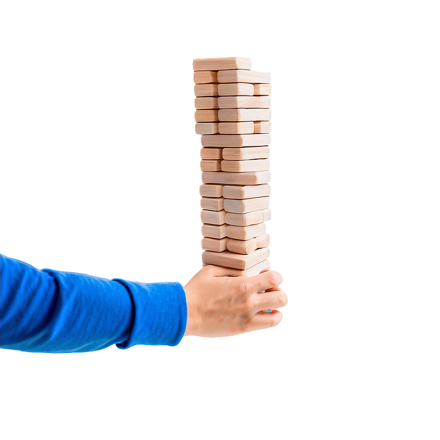 Jenga Tower With Hand Png 97 PNG Image