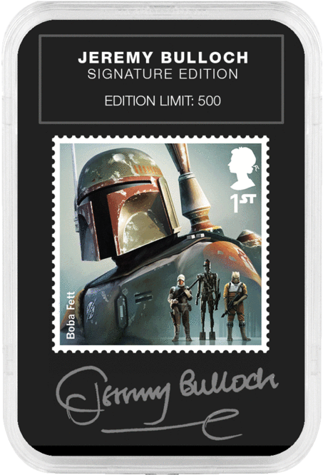 Jeremy Bulloch Signed Boba Fett Stamp PNG Image