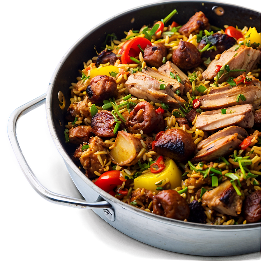 Jerk Chicken Paella Fusion Png Swj87 PNG Image