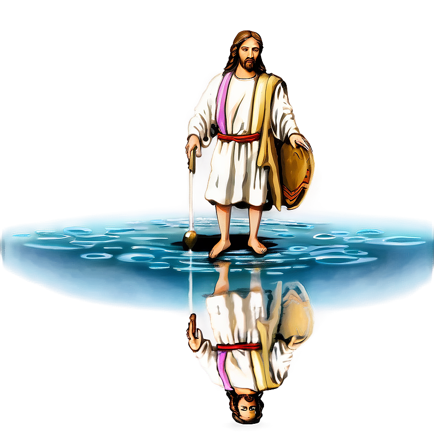 Jesus And Peter Walking On Water Png 99 PNG Image