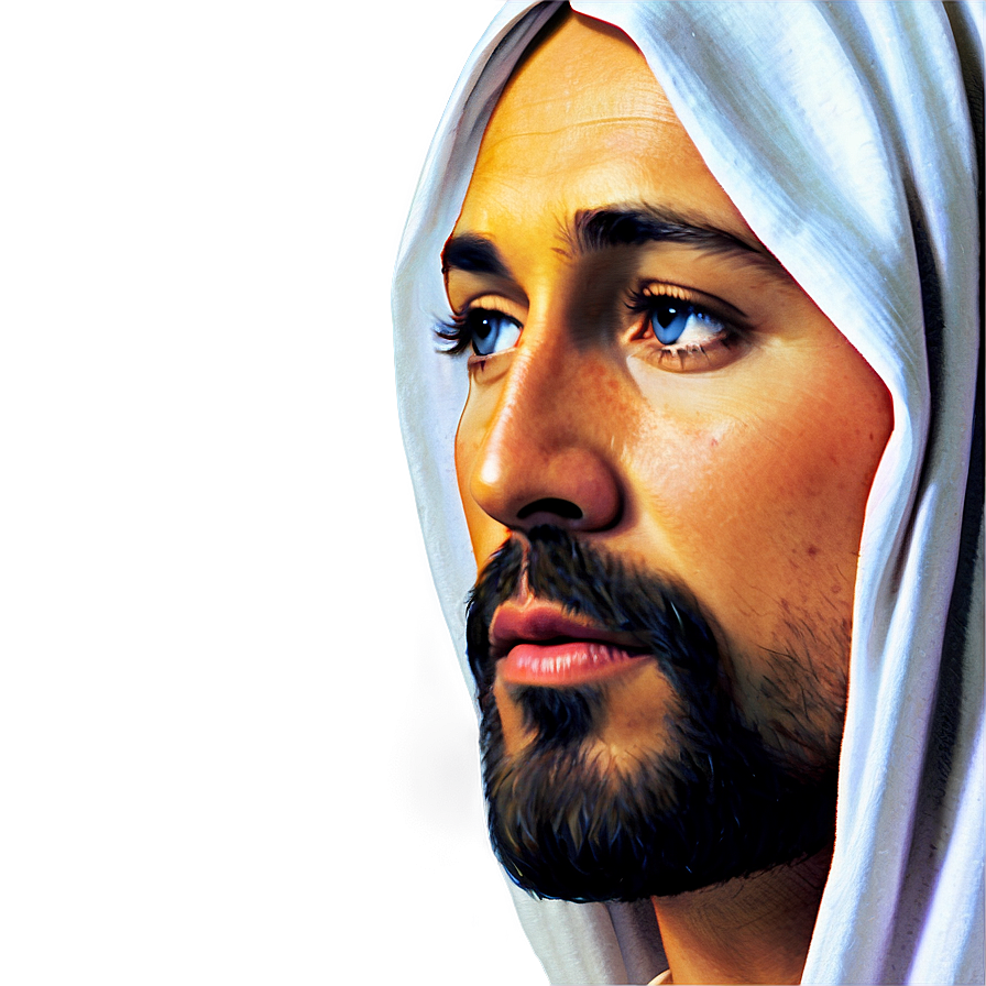 Jesus Face In Meditation Png Fhl PNG Image