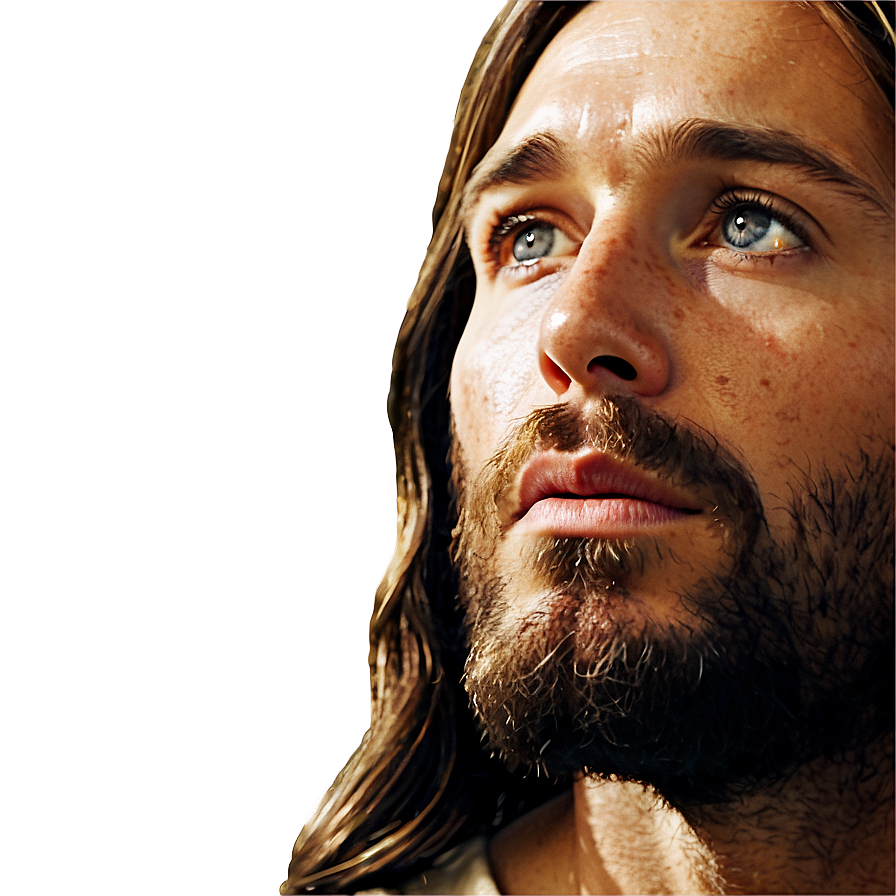 Jesus Face In Worship Png Hpa53 PNG Image