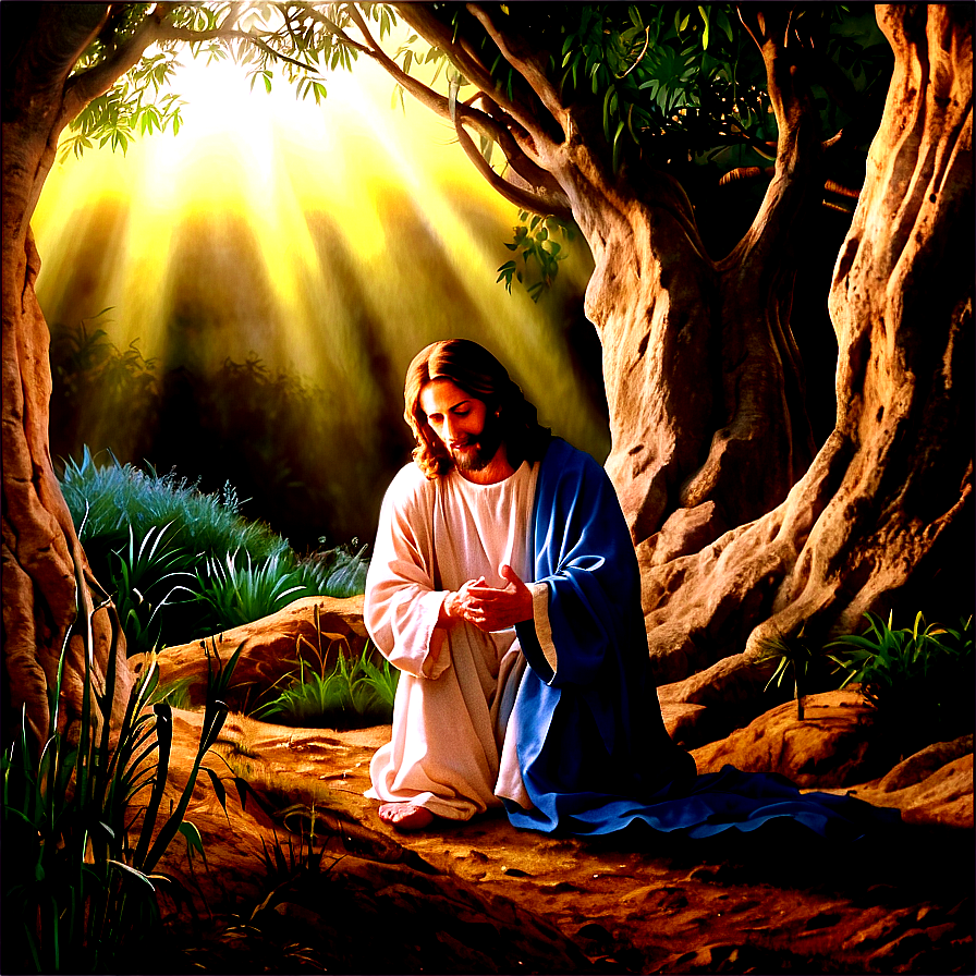 Jesus In Gethsemane Png Tma PNG Image