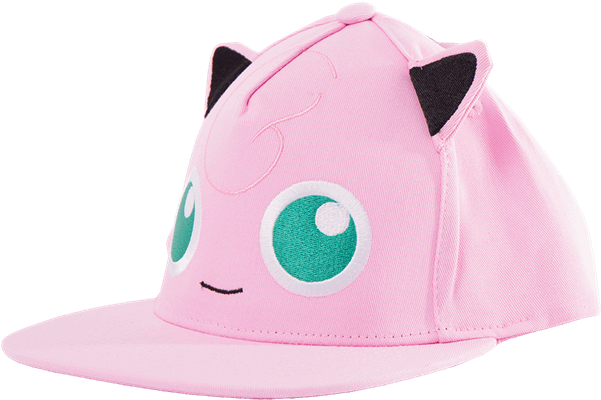 Jigglypuff Themed Pink Baseball Cap PNG Image