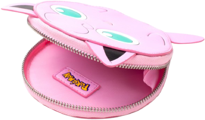 Jigglypuff Themed Pink Cosmetic Case PNG Image