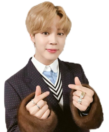 Jimin Finger Hearts Gesture PNG Image