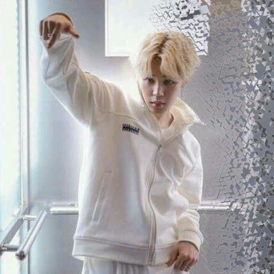 Jimin Shattered Glass Effect PNG Image