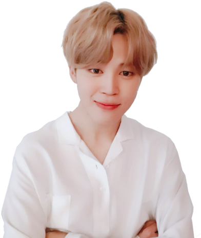 Jimin Smilingin White Shirt PNG Image