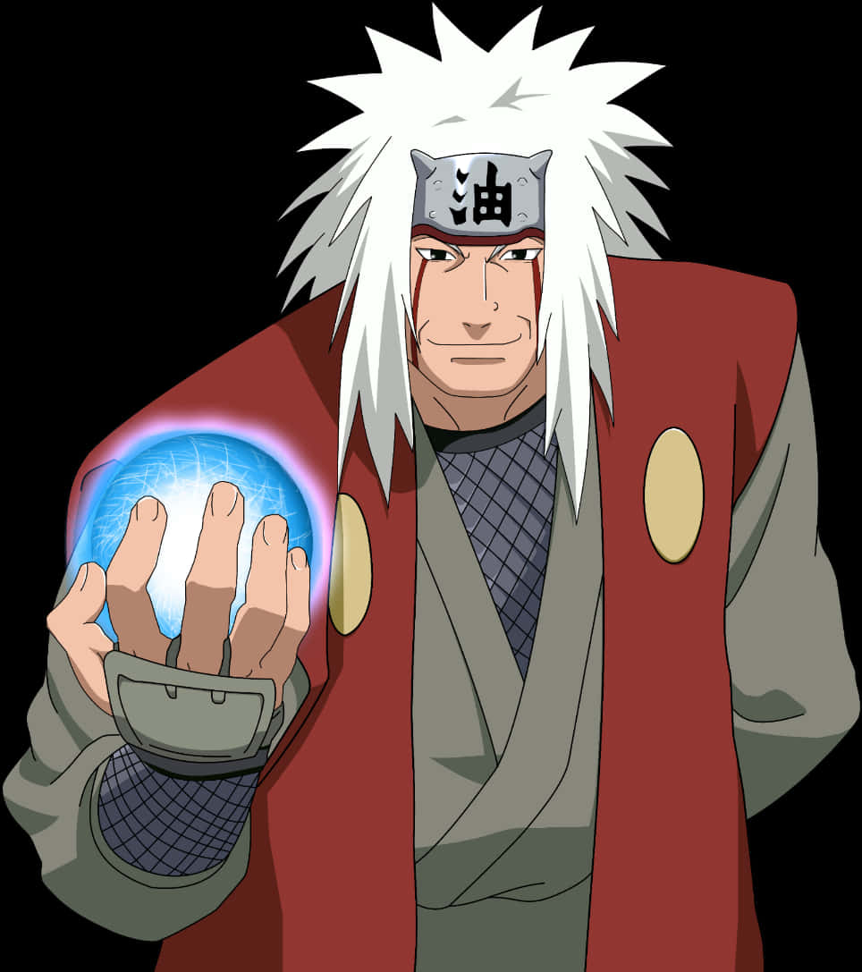 Jiraiya_with_ Rasengan_ Anime PNG Image