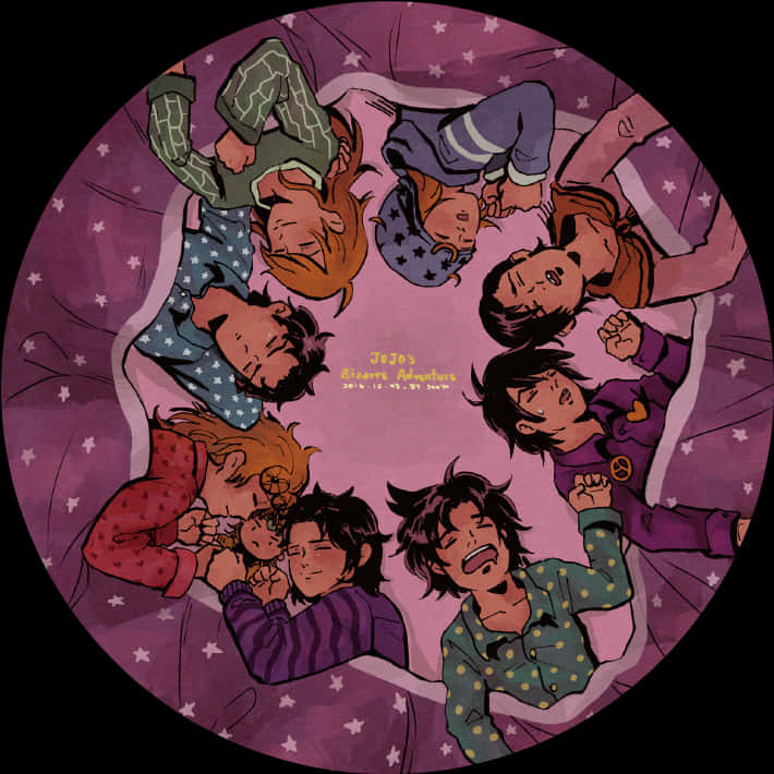 Jo Jos Bizarre Adventure Circleof Friends PNG Image