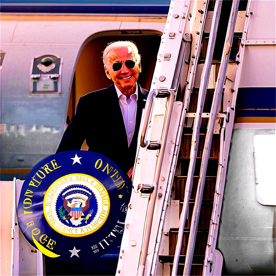 Joe Biden On Air Force One Png 05212024 PNG Image