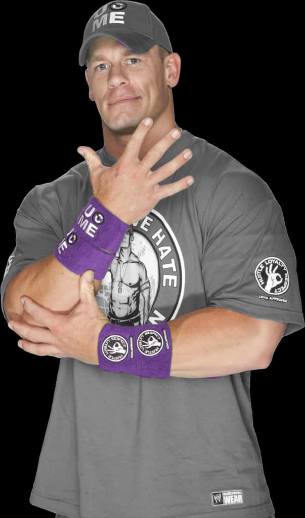 John Cena You Cant See Me Pose PNG Image