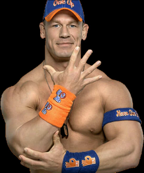 John Cena You Cant See Me Pose PNG Image