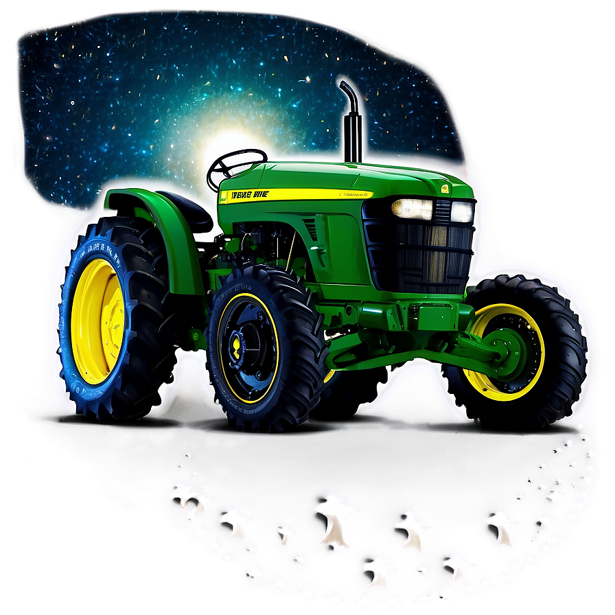 John Deere Tractor Under The Stars Png Mae PNG Image