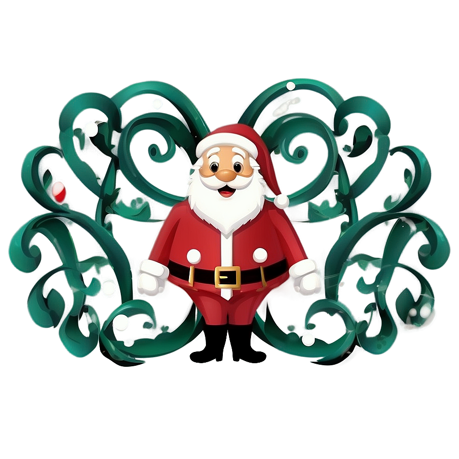 Jolly Santa Cartoon Illustration Png 06282024 PNG Image