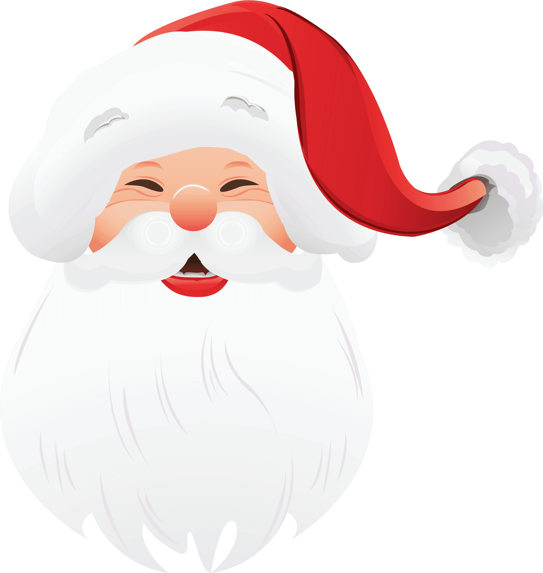 Jolly Santa Claus Portrait PNG Image