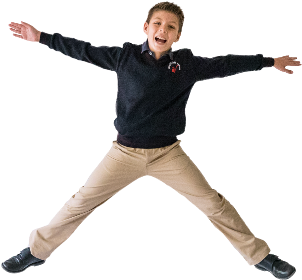 Joyful Boy Jumping Spread Arms Legs PNG Image