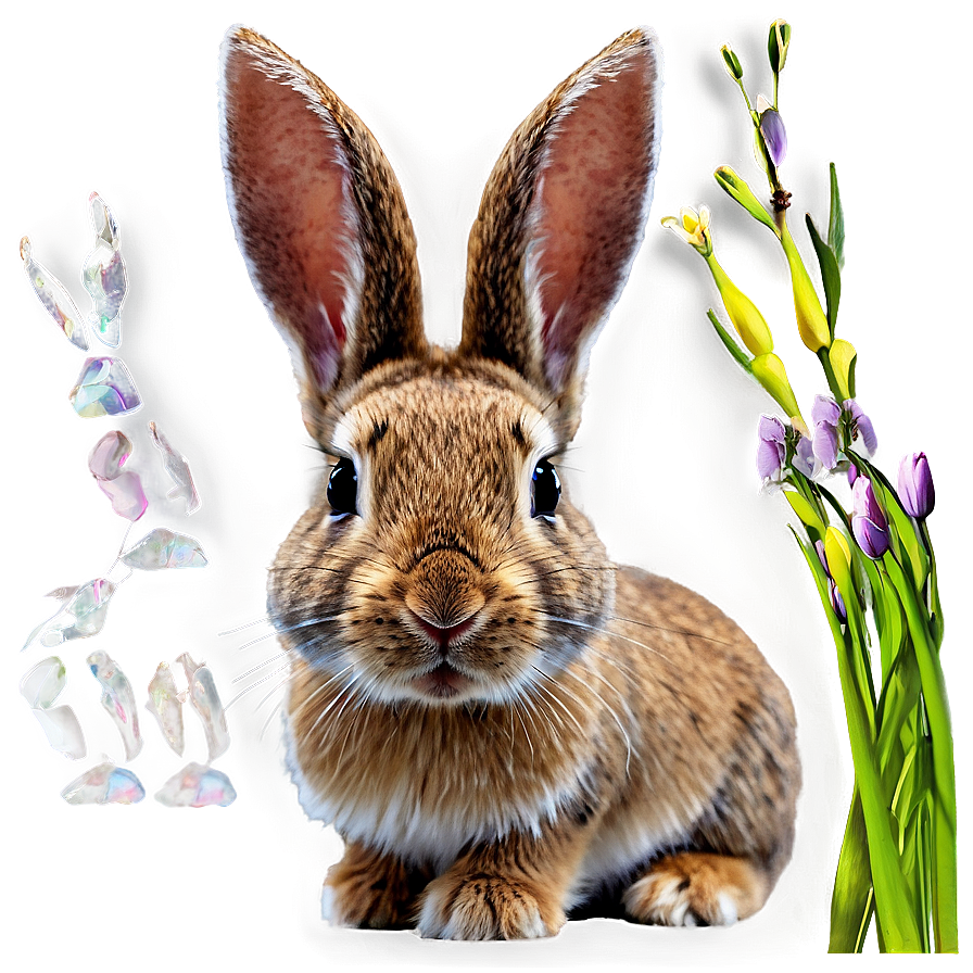 Joyful Bunny Portraiture Png 32 PNG Image