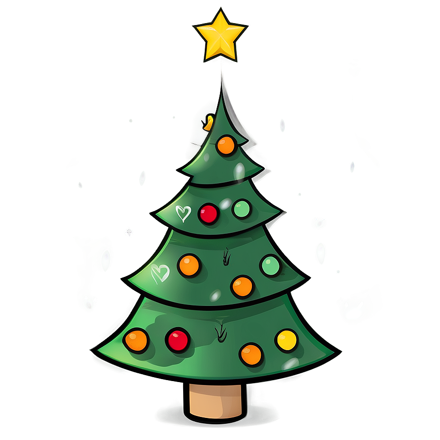 Joyful Christmas Tree Cartoon Png 41 PNG Image