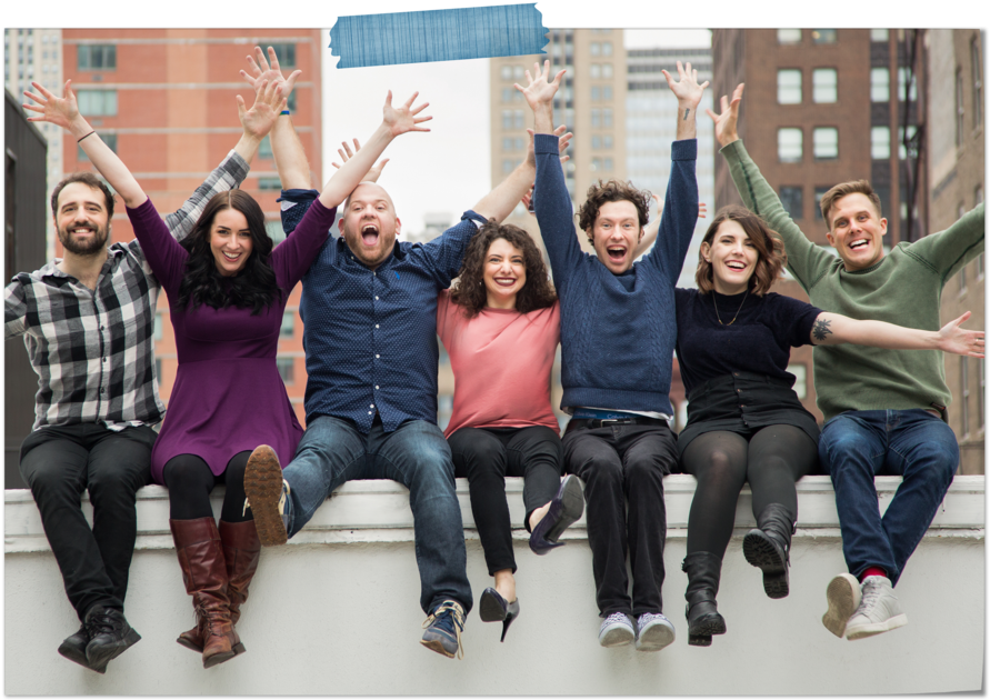 Joyful Friends Celebrating Together Outdoors.jpg PNG Image