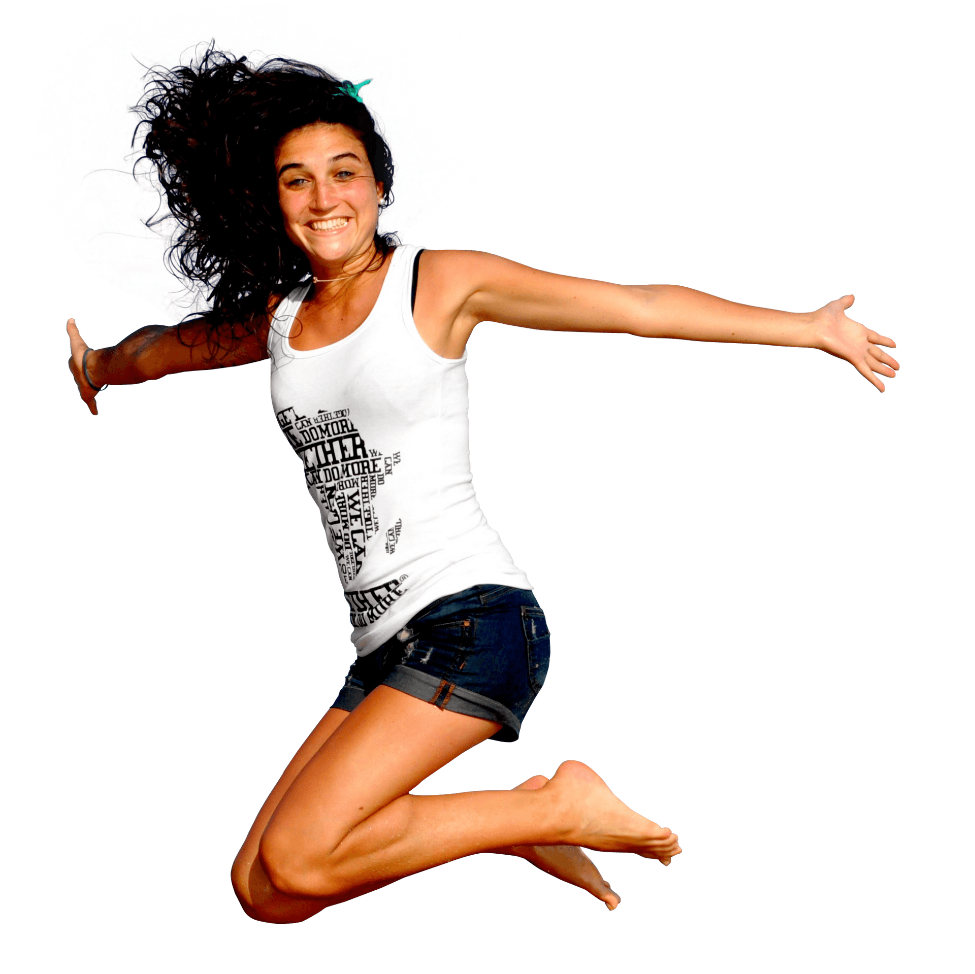 Joyful Jump Expression PNG Image