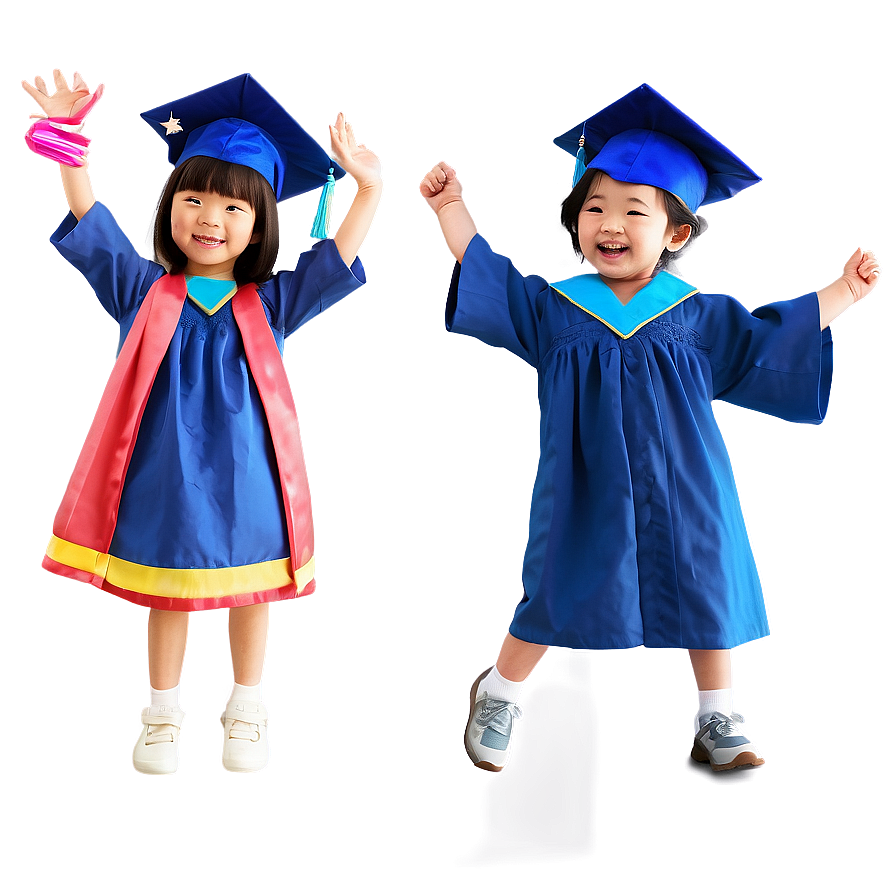 Joyful Kindergarten Graduation Celebration Png Lof98 PNG Image