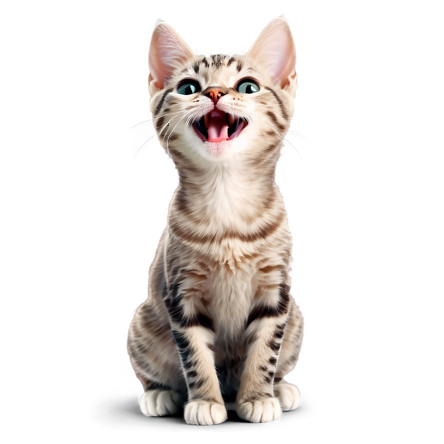 Joyful Kitty Expression Png Yww PNG Image