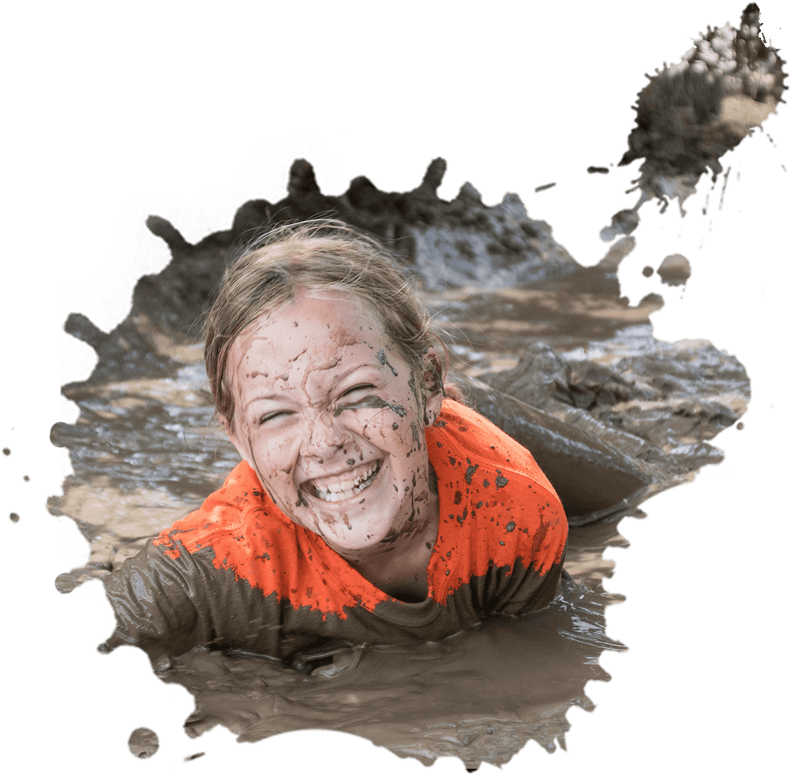 Joyful Mud Splash PNG Image