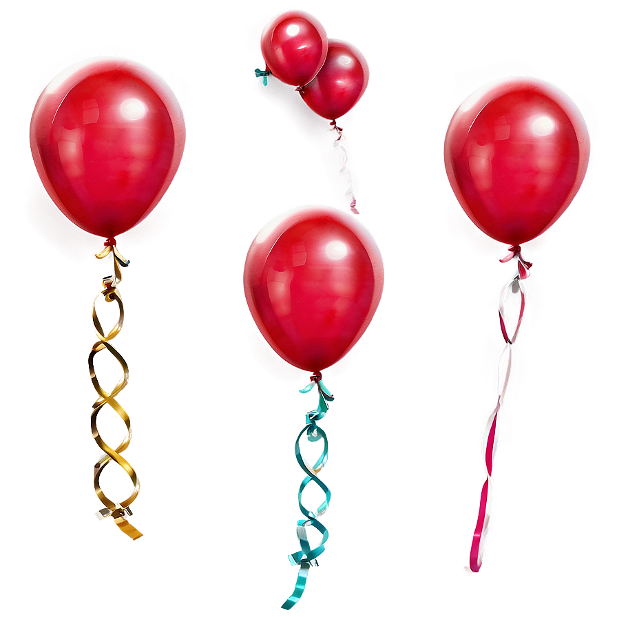 Joyful Red Balloons Png 96 PNG Image