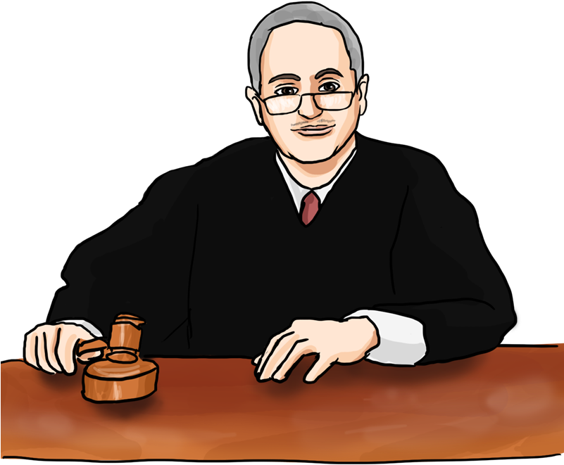 Judge With Gavel Illustration PNG Image