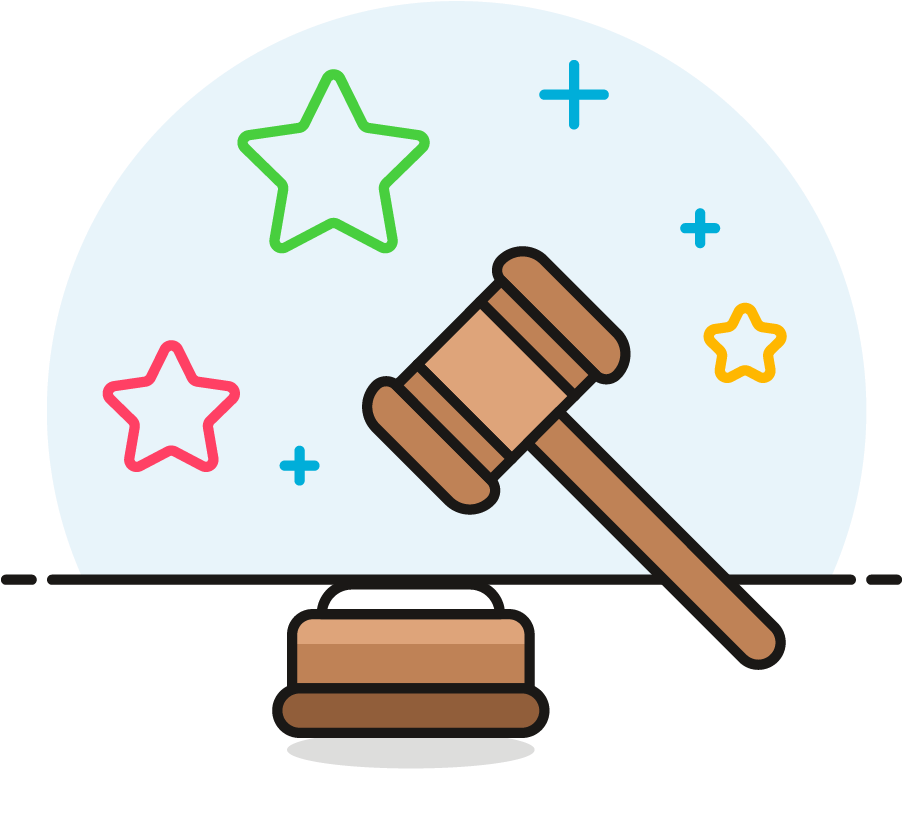 Judges Gaveland Stars Graphic PNG Image