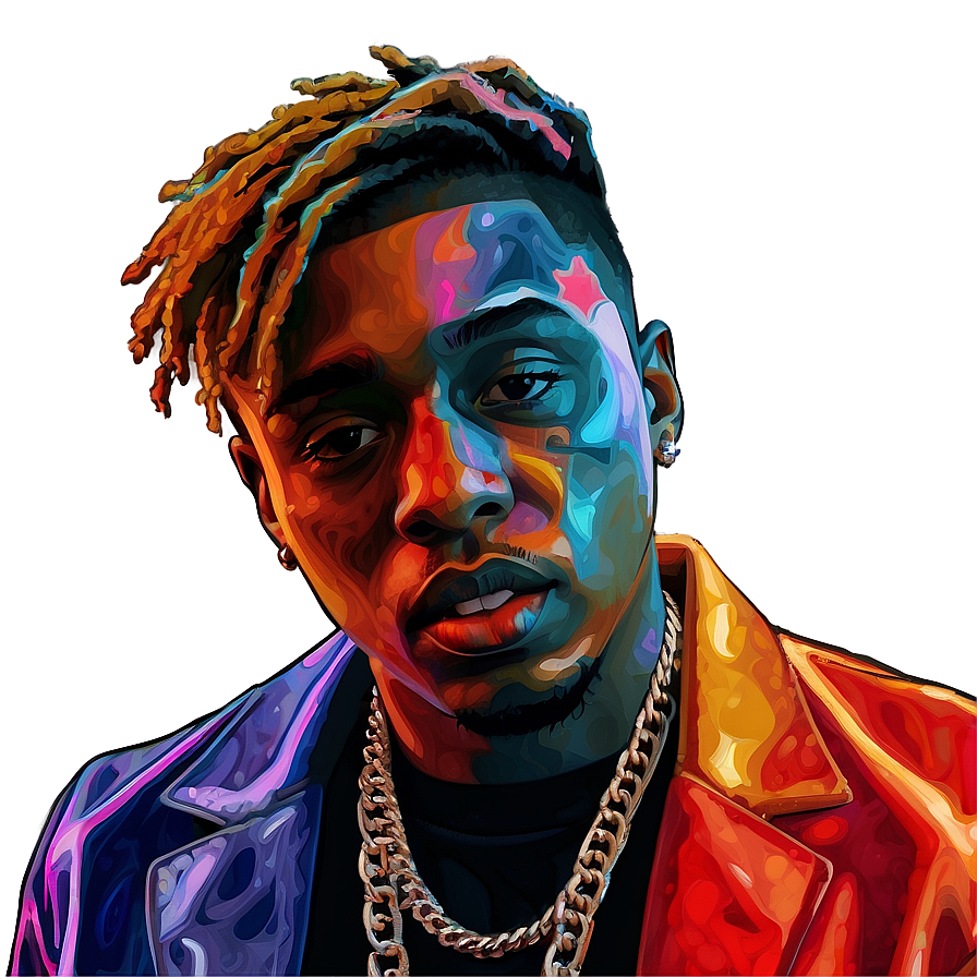 Juice Wrld Abstract Artwork Png Xtr PNG Image