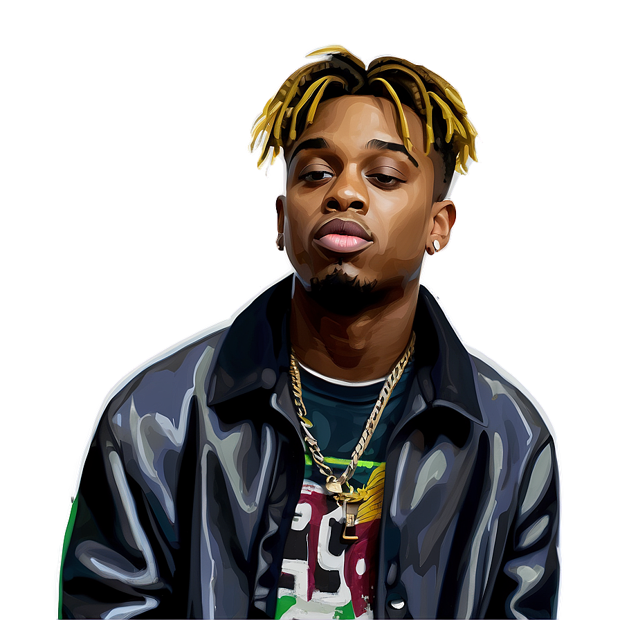 Juice Wrld Digital Painting Png 05212024 PNG Image