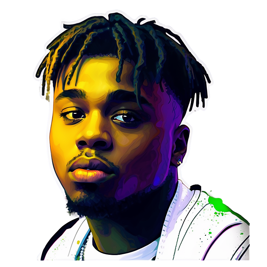 Juice Wrld Digital Painting Png 6 PNG Image