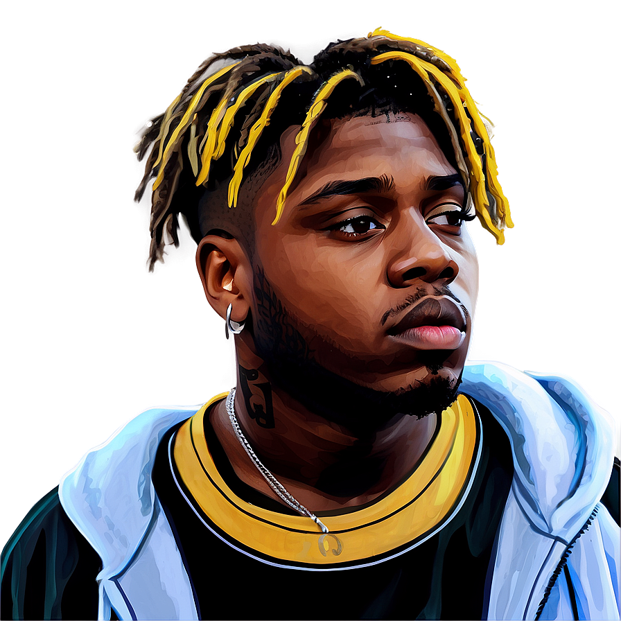 Juice Wrld Digital Painting Png Ljc PNG Image