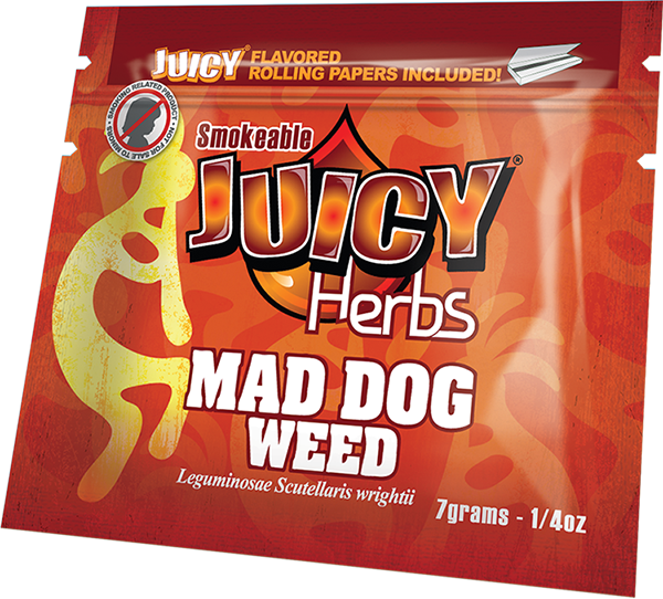 Juicy Herbs Mad Dog Weed Package PNG Image