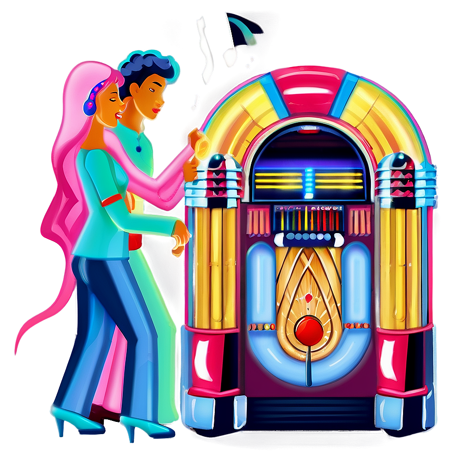 Jukebox With Dancing Figures Png Tfn PNG Image