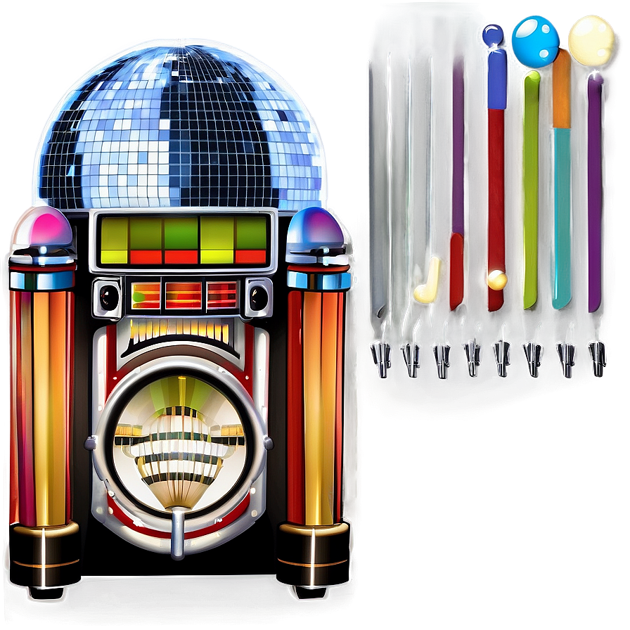 Jukebox With Disco Ball Png 06112024 PNG Image