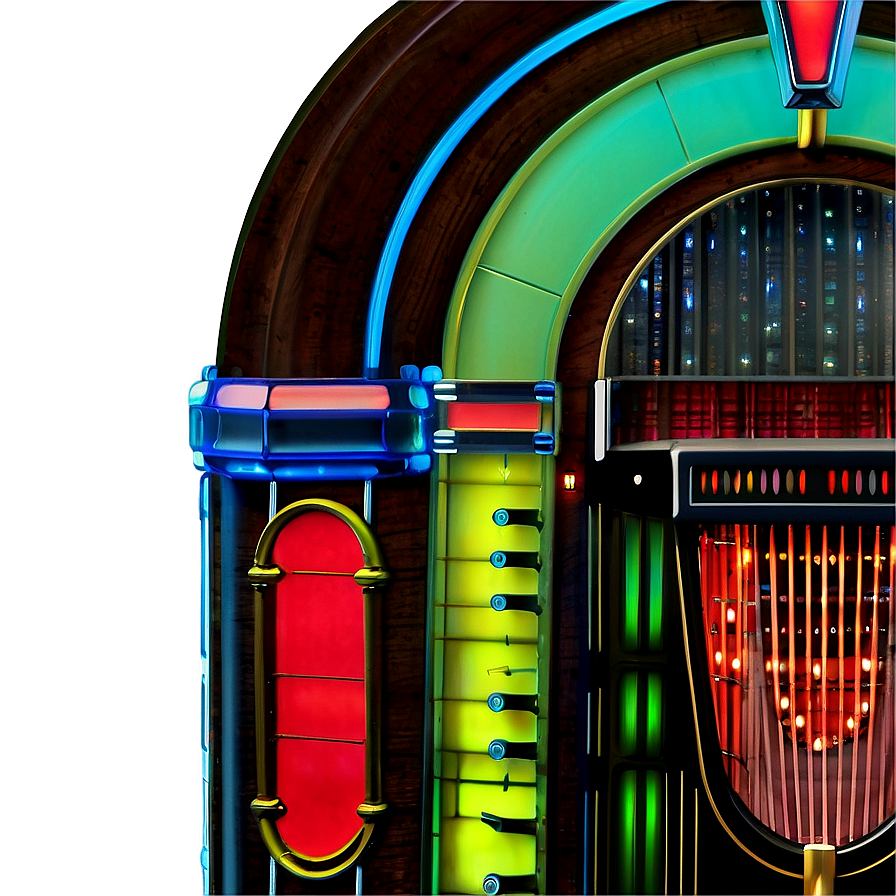 Jukebox With Glowing Lights Png 06112024 PNG Image